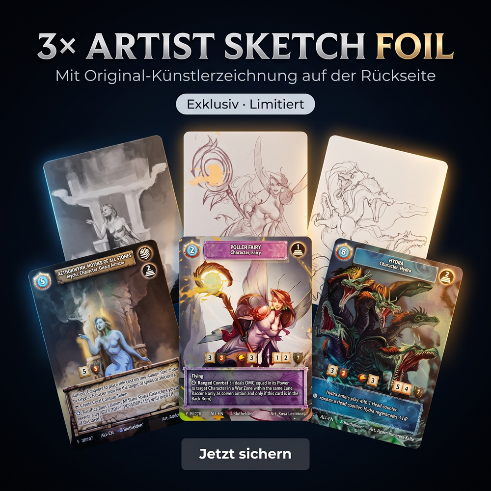 Artist Sketch Foil Cards – Rückseite